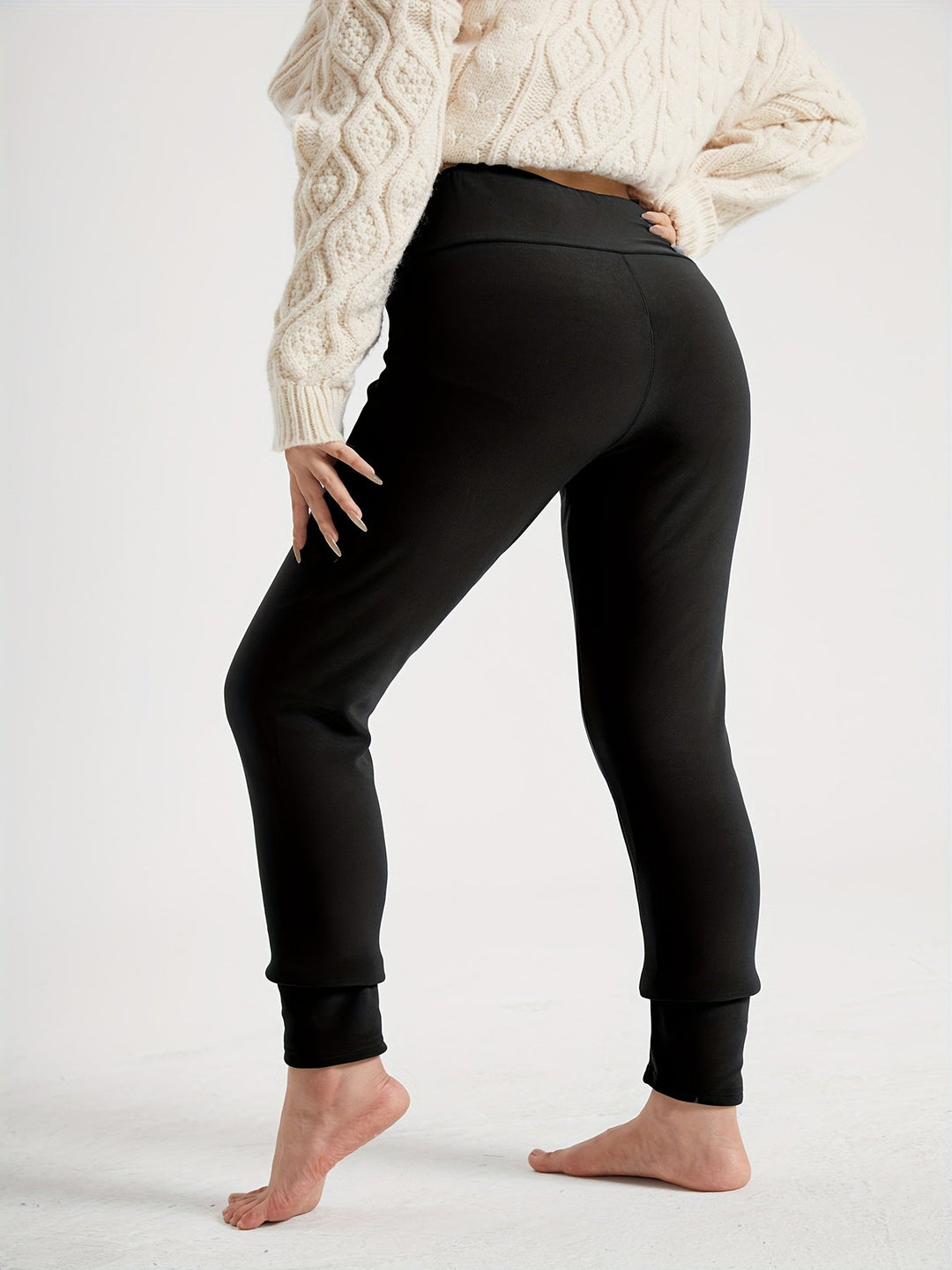 Noémie | Legging Femme Doublé Polaire Taille Haute