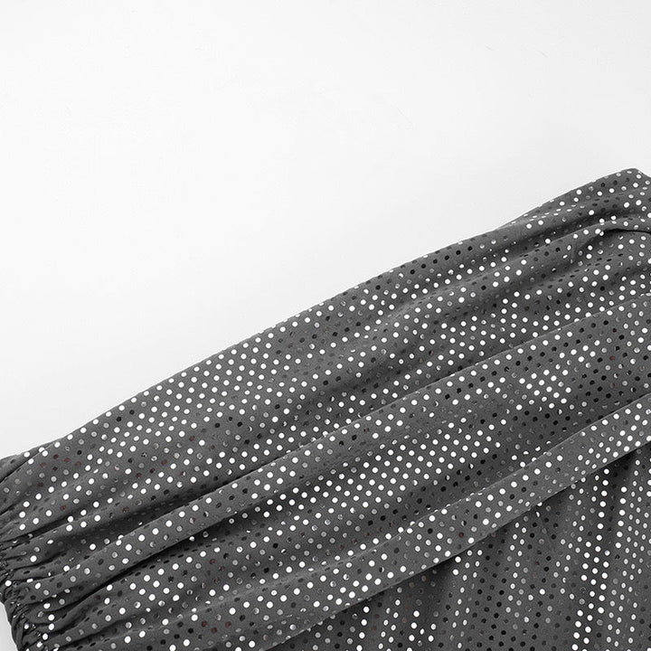 Juliette | Robe Longue Mesh Manches Cloche Col Off-Épaules