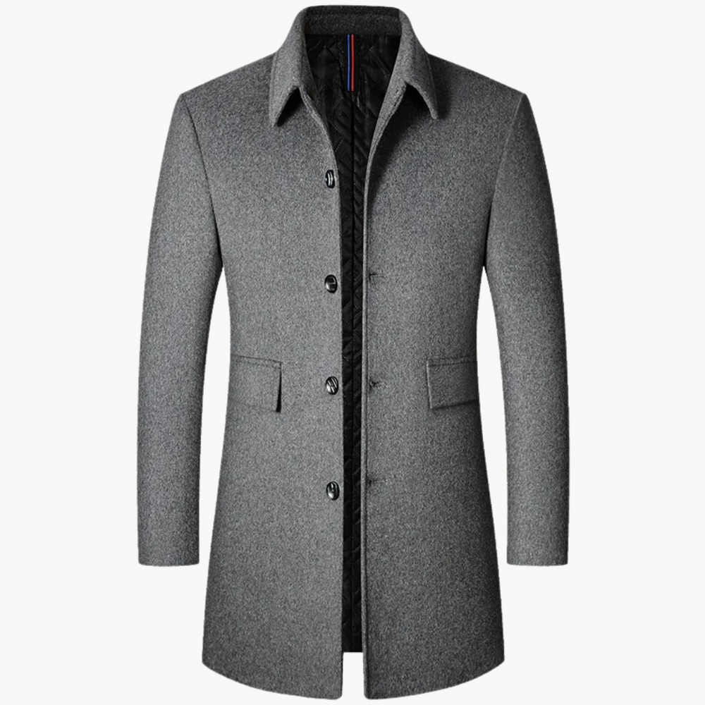 Lucas | Manteau en Laine Homme Coupe Ajustée Boutonné