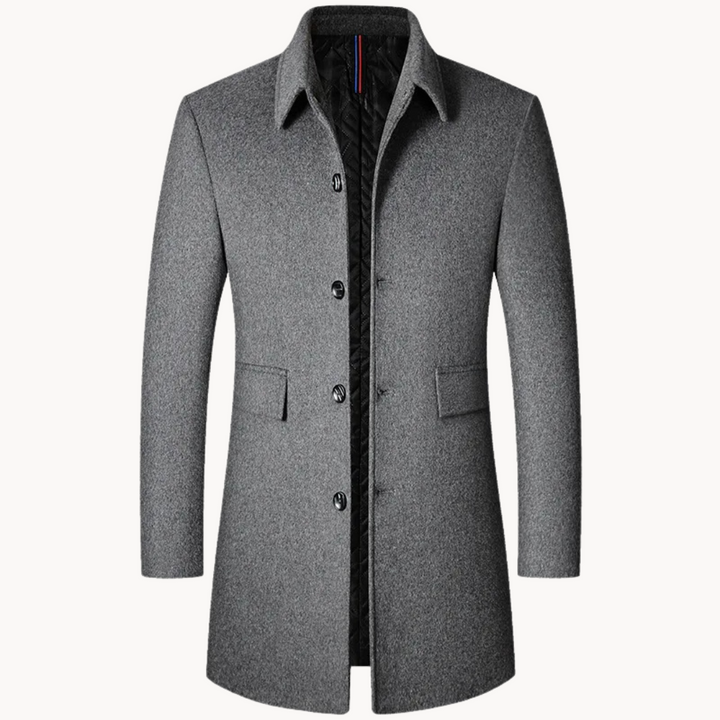 Lucas | Manteau en Laine Homme Coupe Ajustée Boutonné