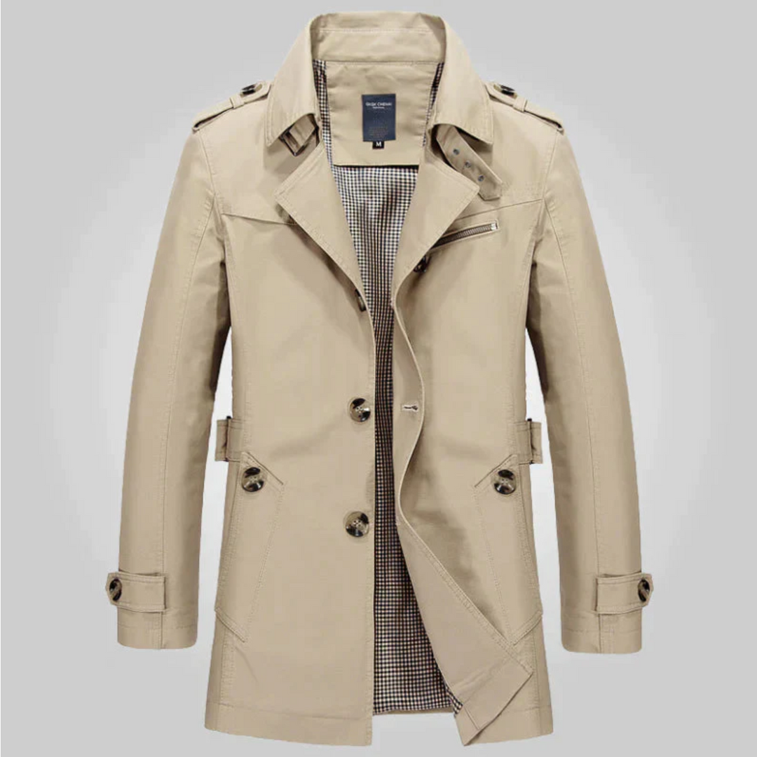 Benjamin | Trench Homme Col Boutons Épaulettes