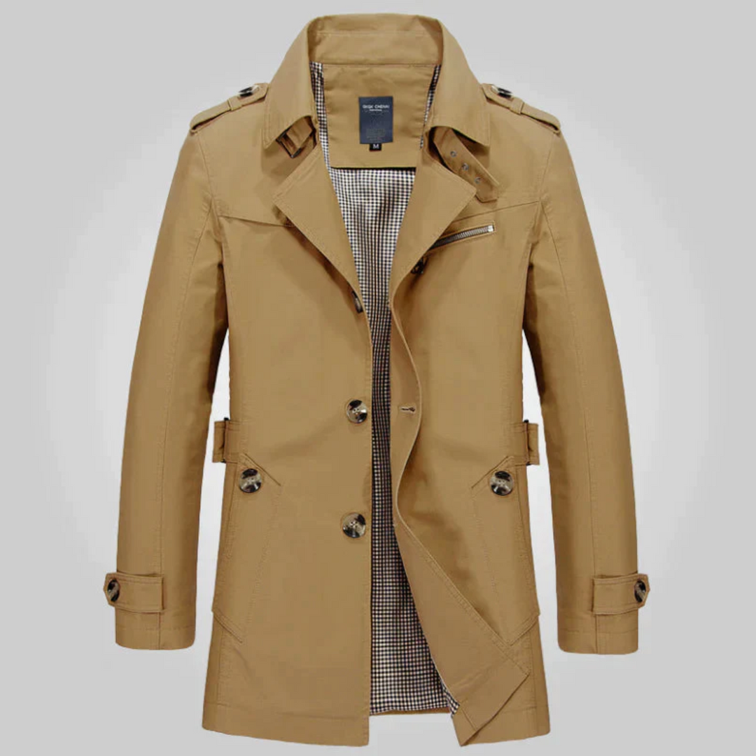 Benjamin | Trench Homme Col Boutons Épaulettes