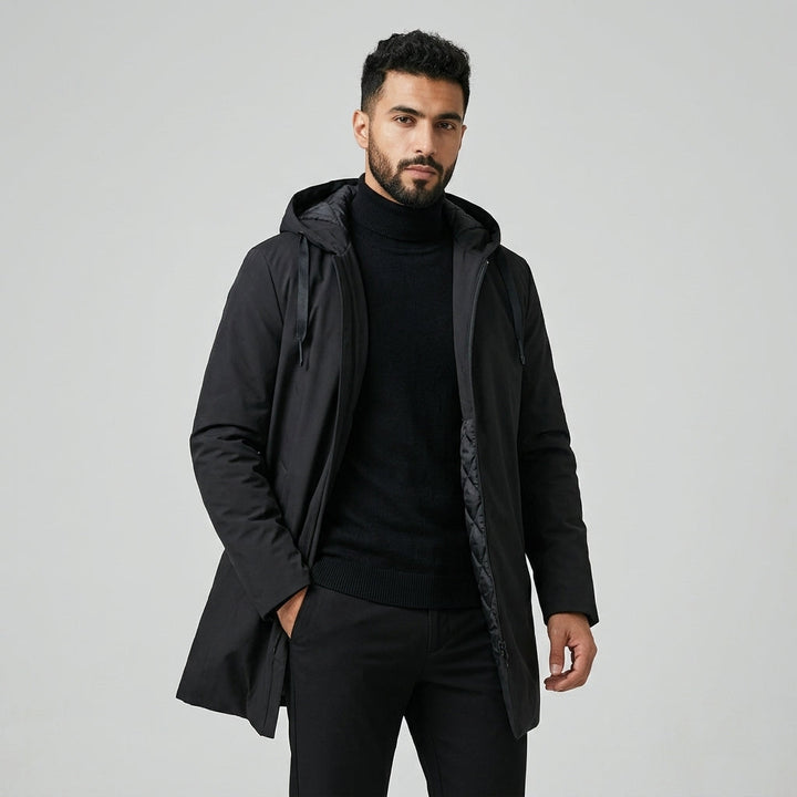Nicolas | Manteau Homme Capuche Matelassé Fermeture Zip