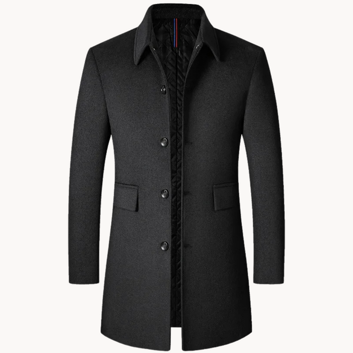 Lucas | Manteau en Laine Homme Coupe Ajustée Boutonné