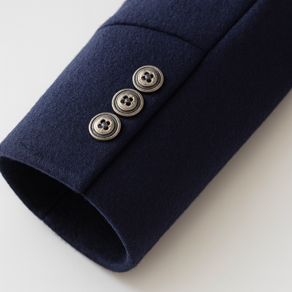 Clément | Manteau Homme Col Contrasté Boutonné Laine