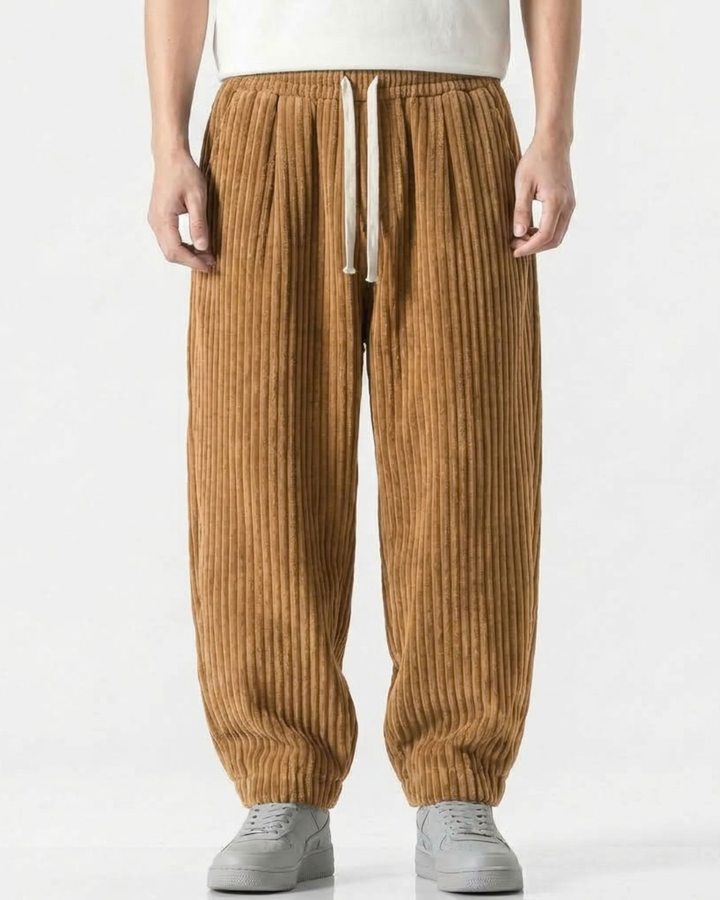Julien | Pantalon en Velours Côtelé à Cordon de Serrage