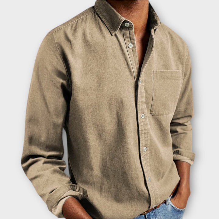 Maxime | Chemise Denim Bleu Marine Homme