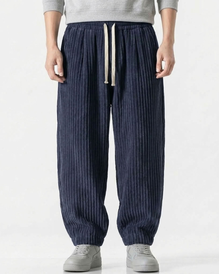 Julien | Pantalon en Velours Côtelé à Cordon de Serrage