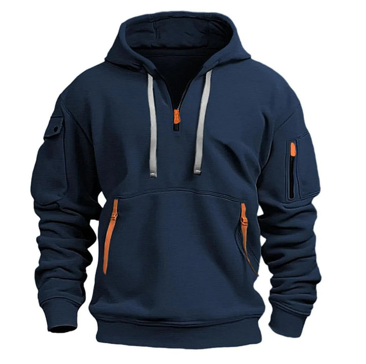 Alexis | Sweat à Capuche Zippé Noir Coupe Ample