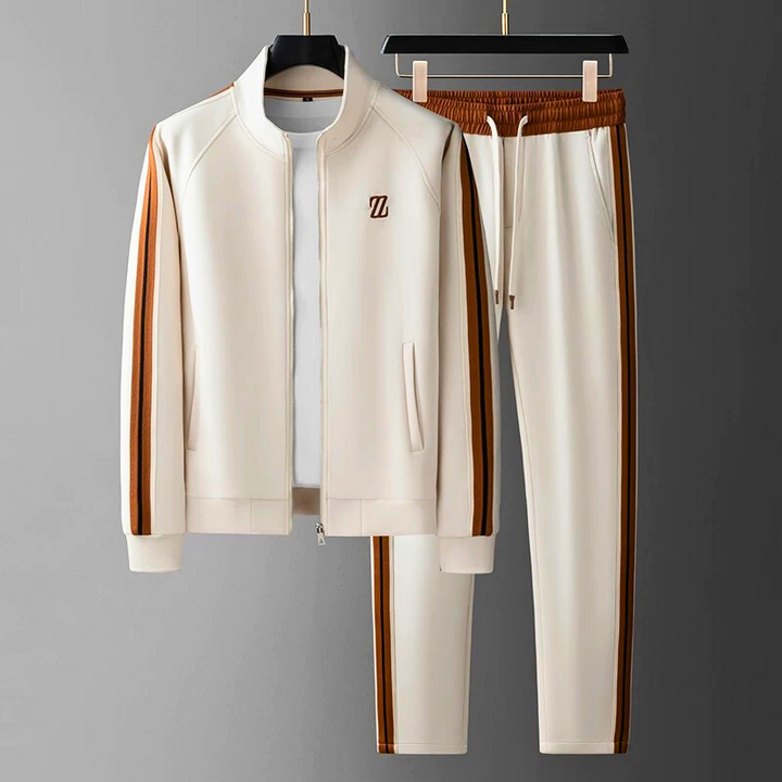 Thomas | Survêtement Col Montant Zippé Marron