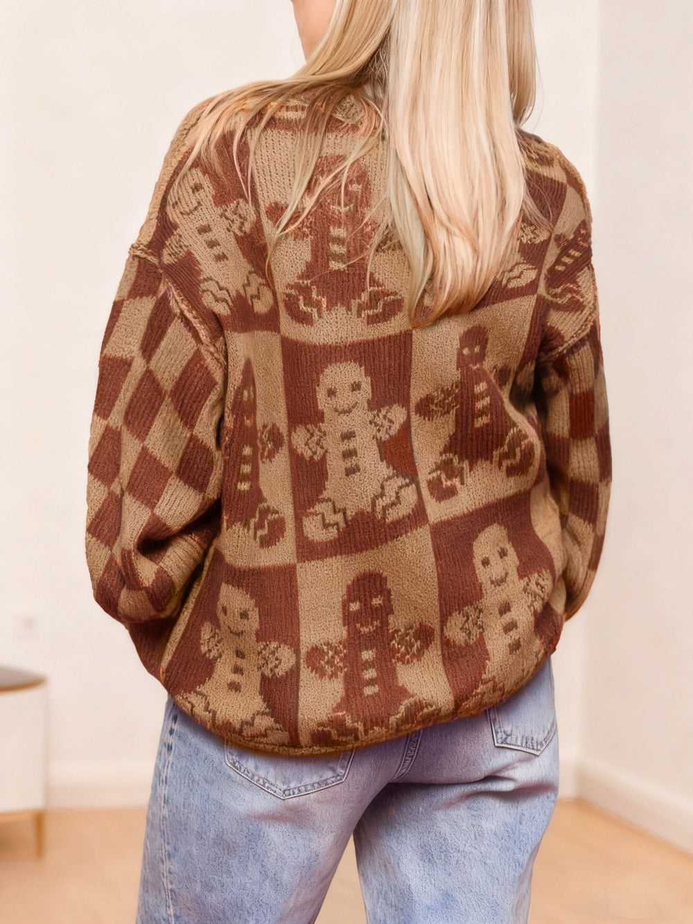 Alice | Pull de Noël Femme Tricot Carreaux