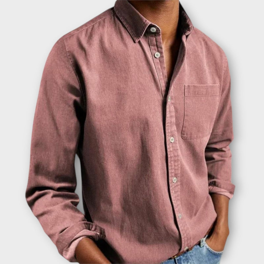Maxime | Chemise Denim Bleu Marine Homme