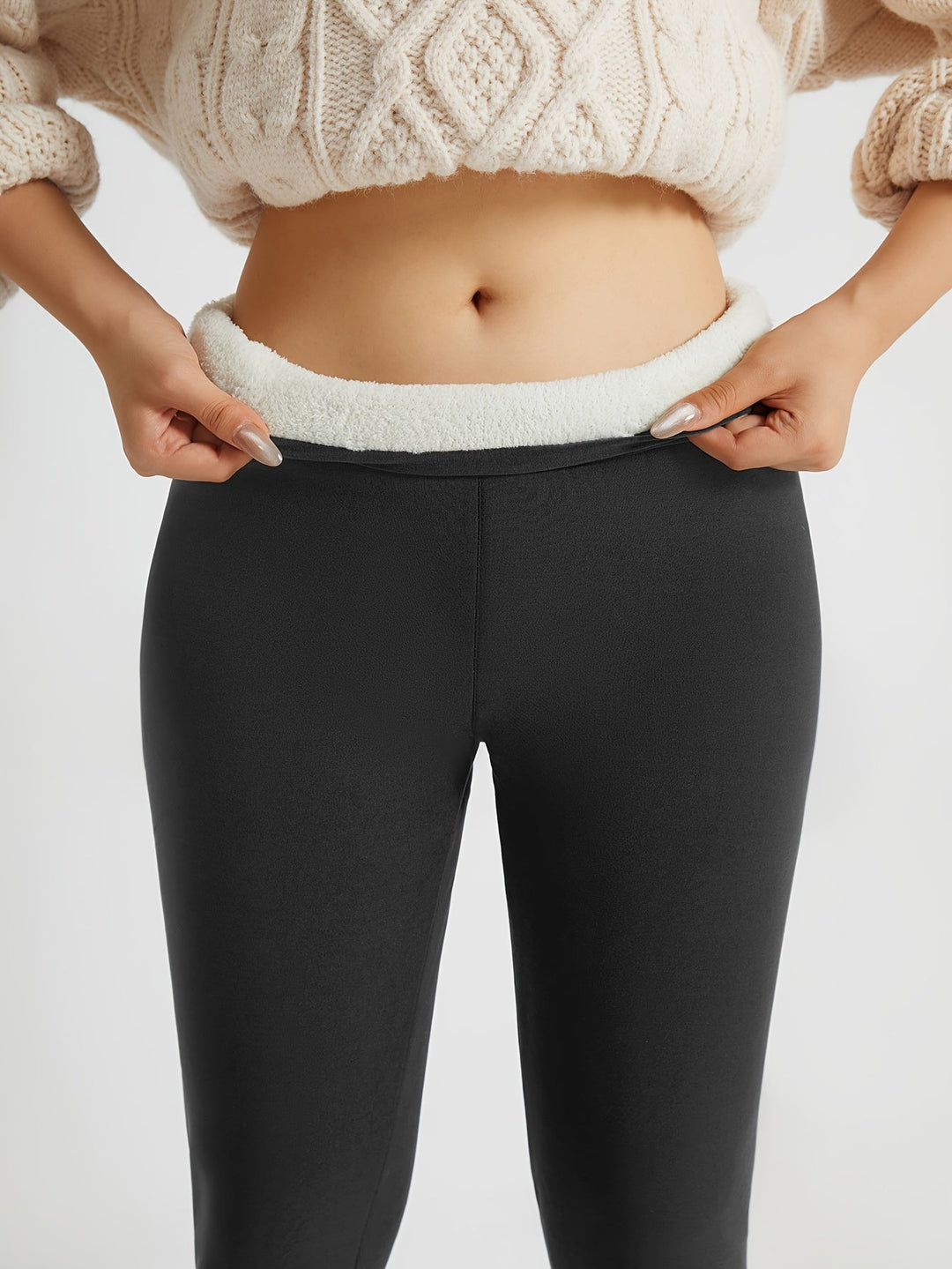 Noémie | Legging Femme Doublé Polaire Taille Haute