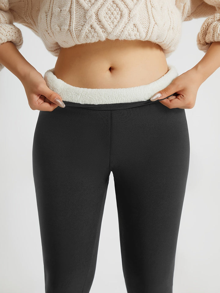 Noémie | Legging Femme Doublé Polaire Taille Haute
