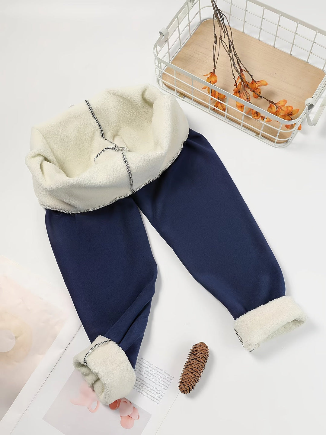 Noémie | Legging Femme Doublé Polaire Taille Haute