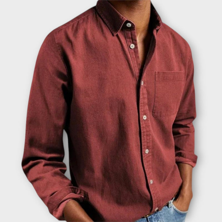 Maxime | Chemise Denim Bleu Marine Homme