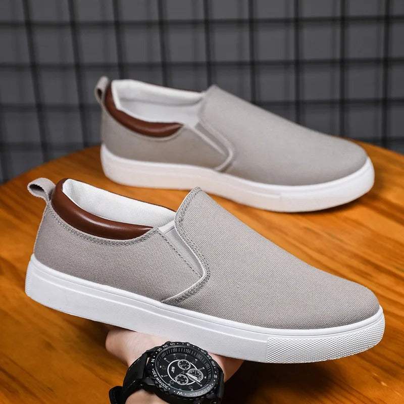 Pierre | Chaussures Basses Toile Homme Lacets Marron
