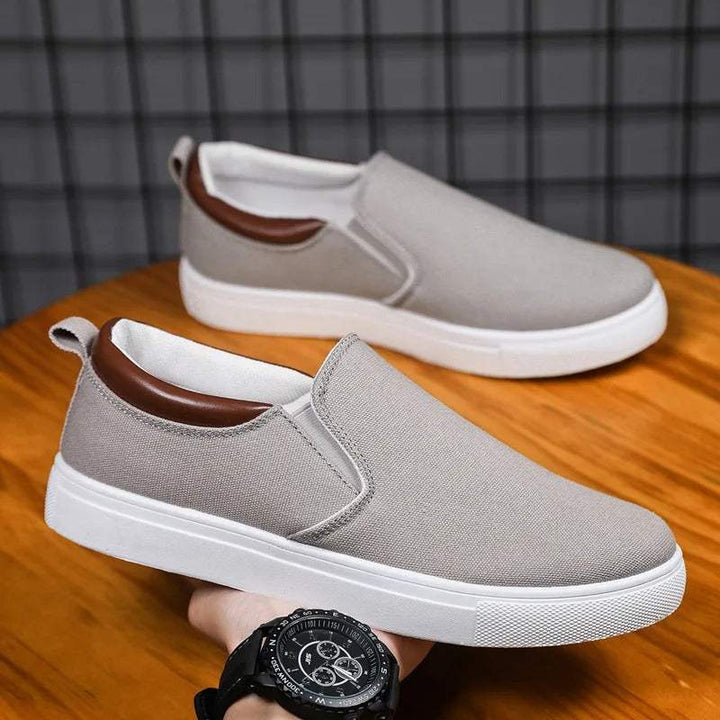 Pierre | Chaussures Basses Toile Homme Lacets Marron