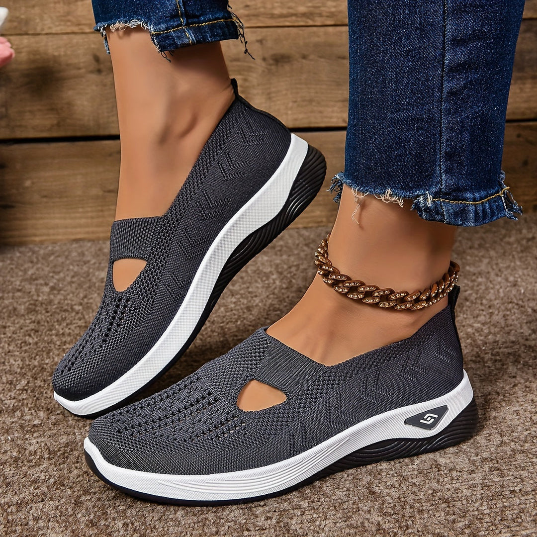 Adèle | Basket Femme Slip-On Tricot Ajouré