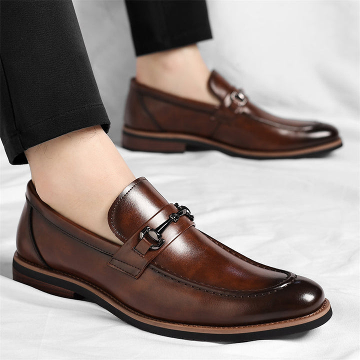 Adrien | Mocassin Homme Cuir Boucle Métal