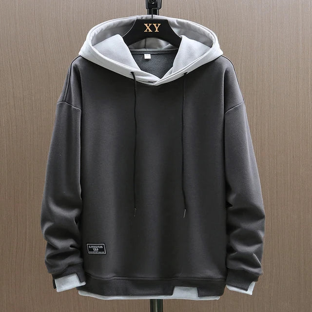 Adrien | Sweat à Capuche Bleu Homme Coupe Ample