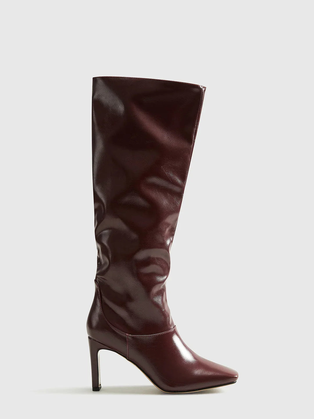 Agathe | Bottes Hautes Vernies Femme Talon Bloc