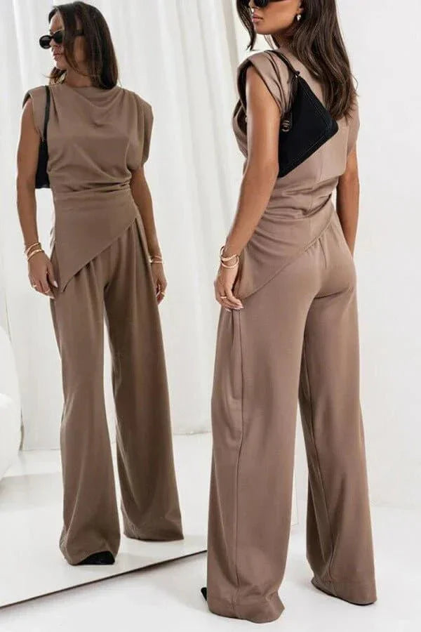 Agathe | Combinaison Pantalon Femme Jambe Large