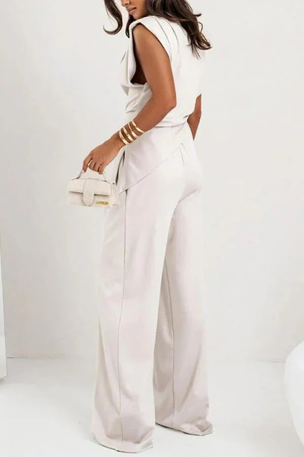 Agathe | Combinaison Pantalon Femme Jambe Large