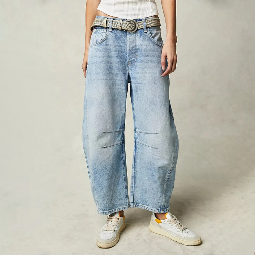 Agathe | Jean Large Taille Haute Femme Noir