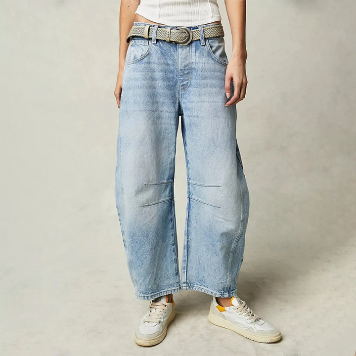 Agathe | Jean Large Taille Haute Femme Noir