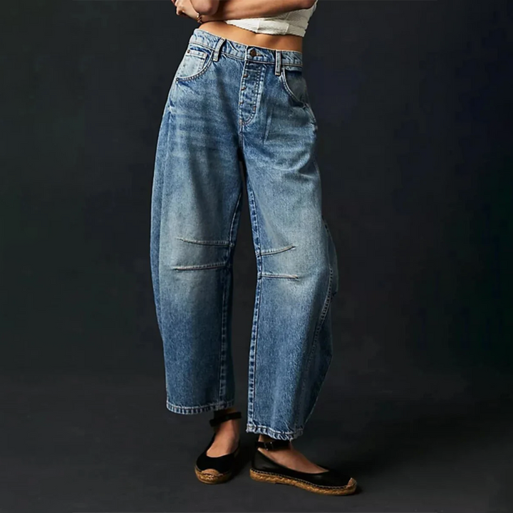 Agathe | Jean Large Taille Haute Femme Noir