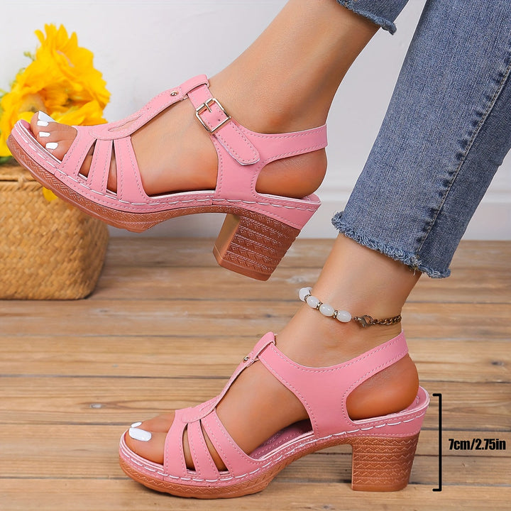 Agathe | Sandales Femme Talon Bloc Cage