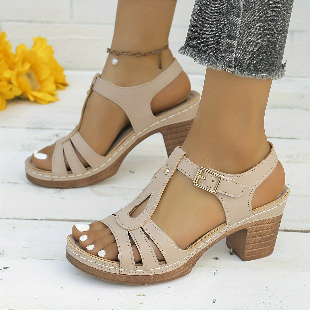 Agathe | Sandales Femme Talon Bloc Cage