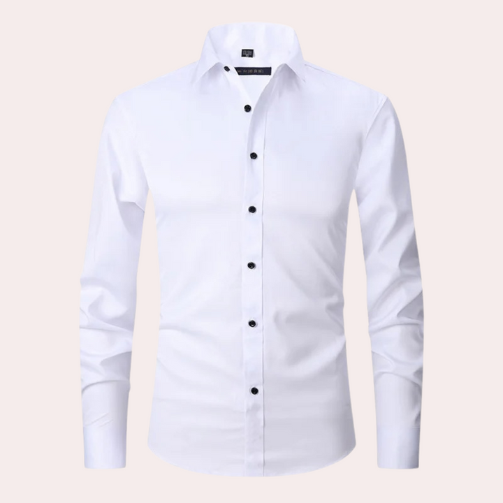Alexandre | Chemise Homme Satin Bleu Canard
