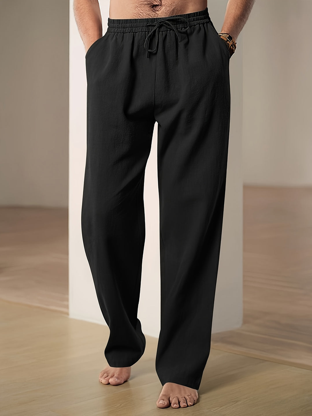 Alexandre | Pantalon Lin Blanc Homme Coupe Droite