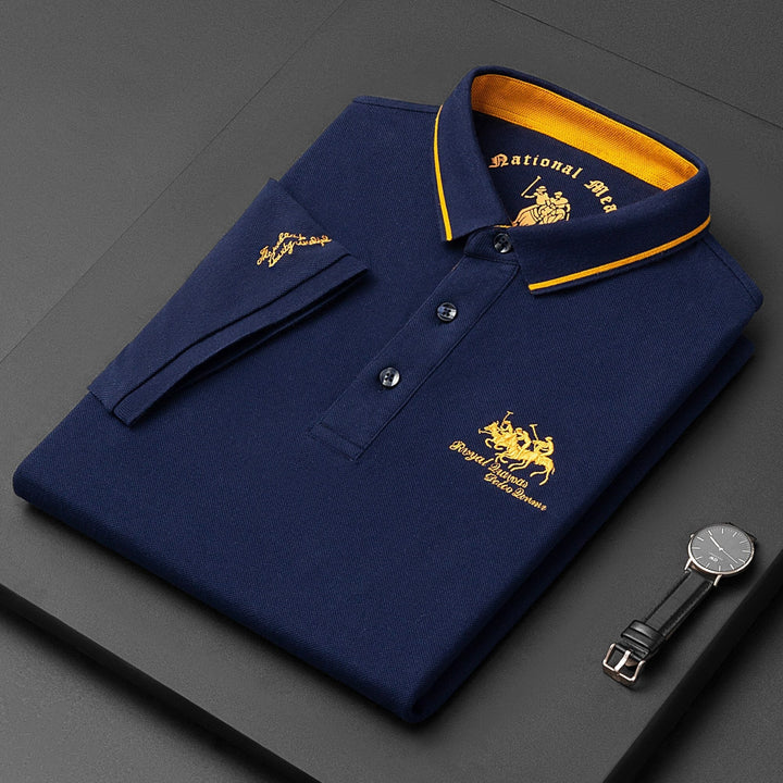Alexandre | Polo Homme Gris Manches Courtes Col Boutonné