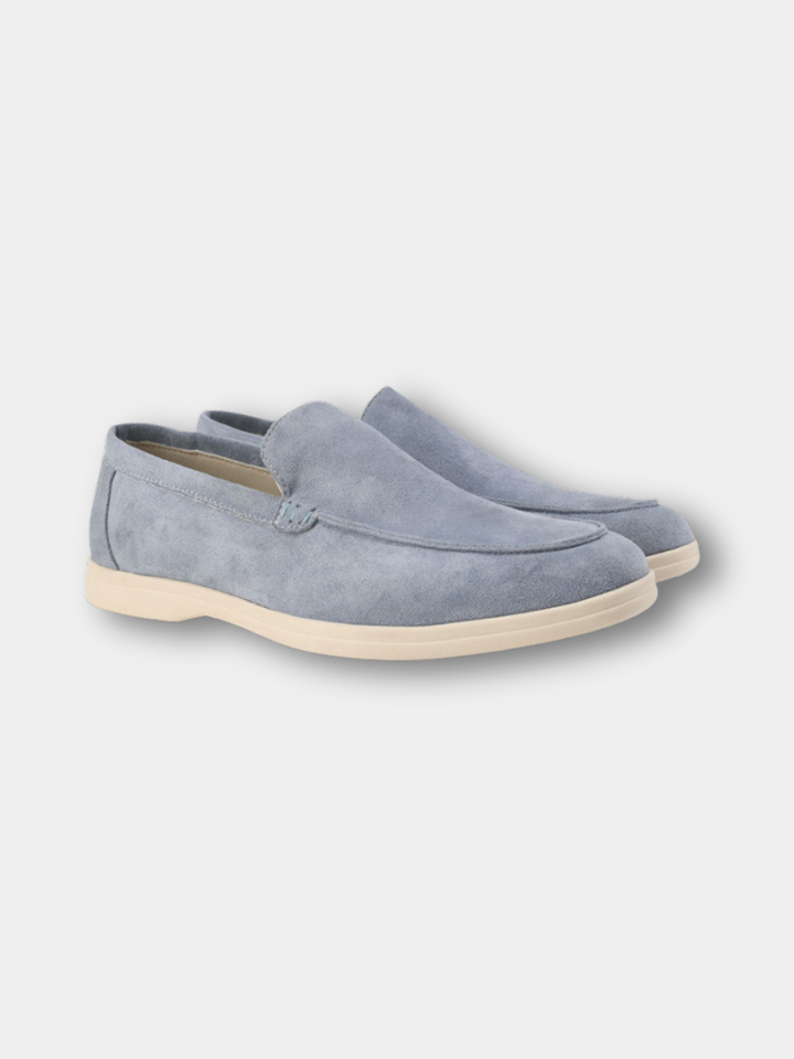 Alexis | Mocassin Homme en Daim Semelle Blanche