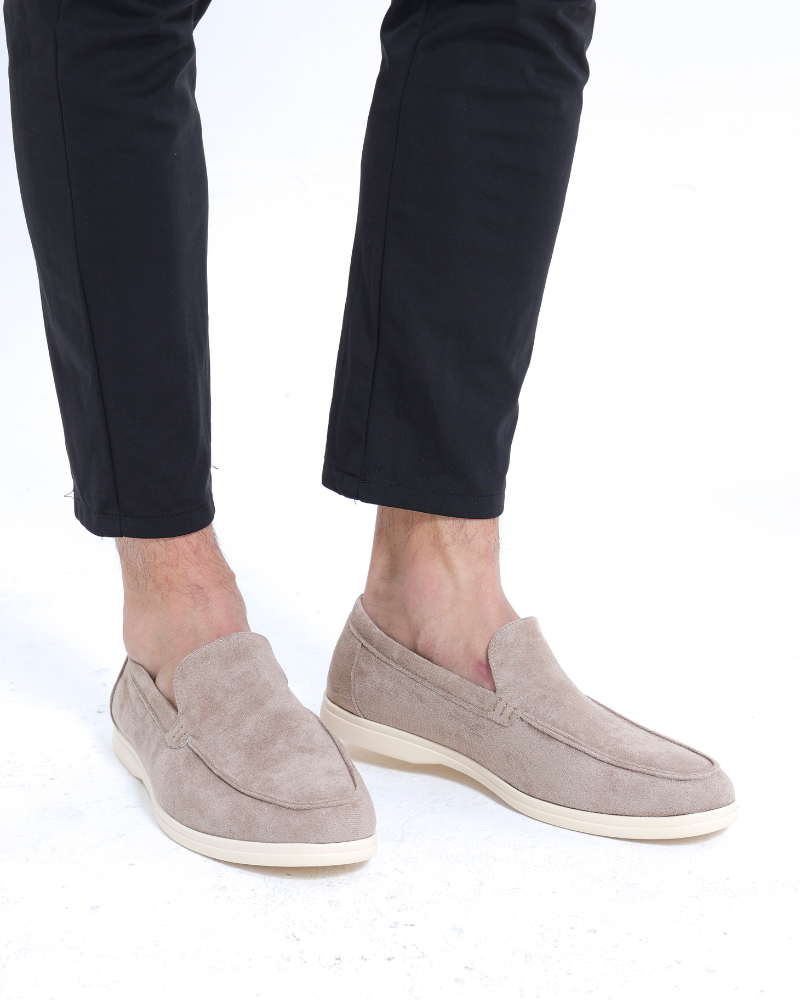 Alexis | Mocassin Homme en Daim Semelle Blanche