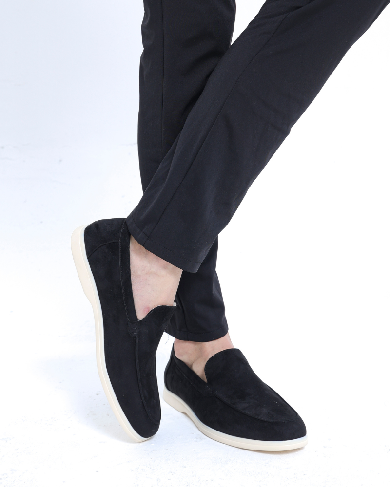 Alexis | Mocassin Homme en Daim Semelle Blanche