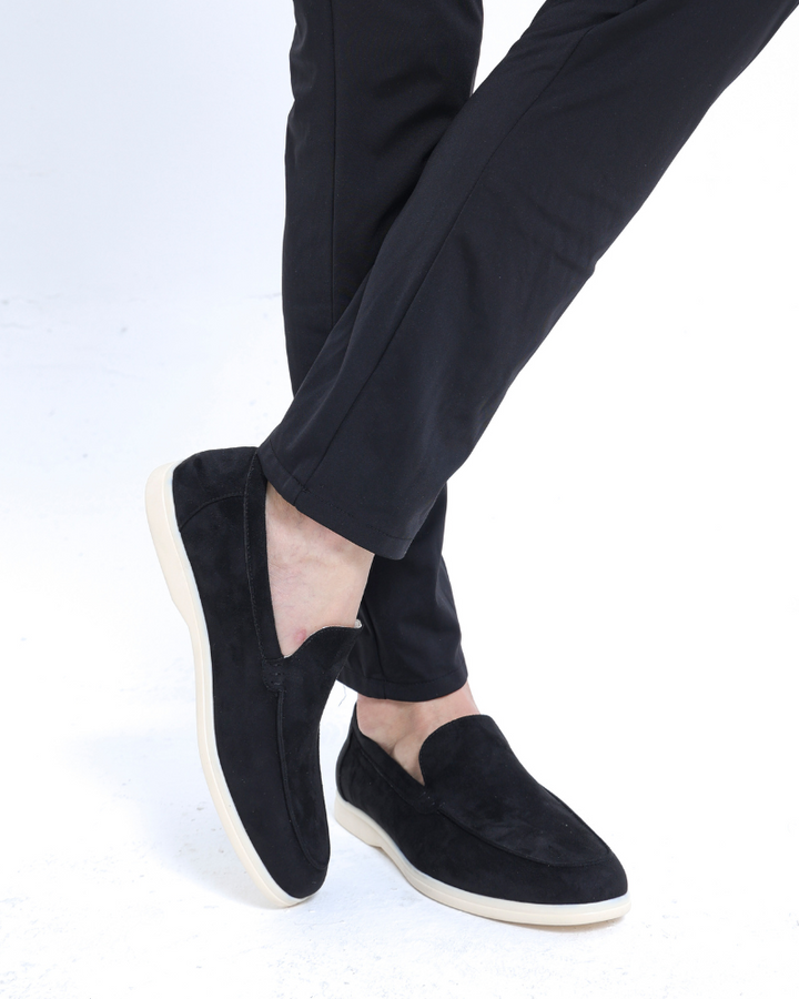 Alexis | Mocassin Homme en Daim Semelle Blanche