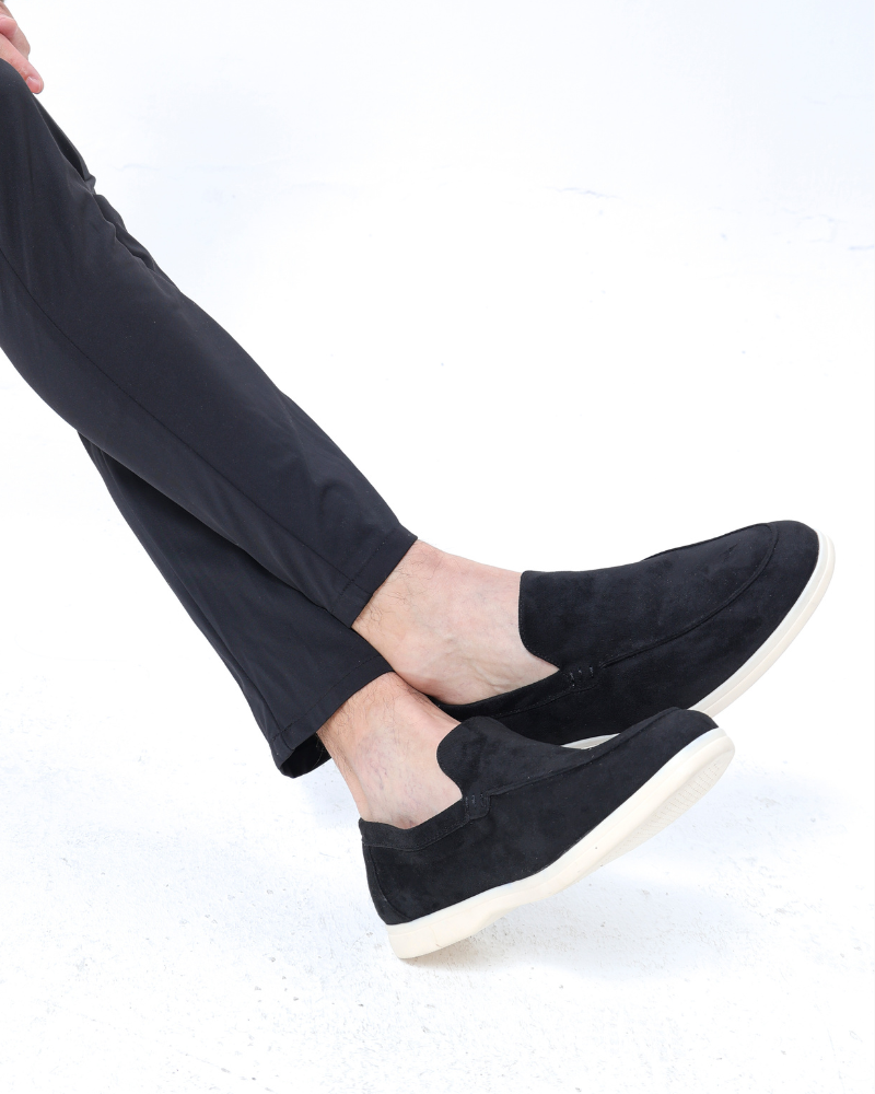 Alexis | Mocassin Homme en Daim Semelle Blanche