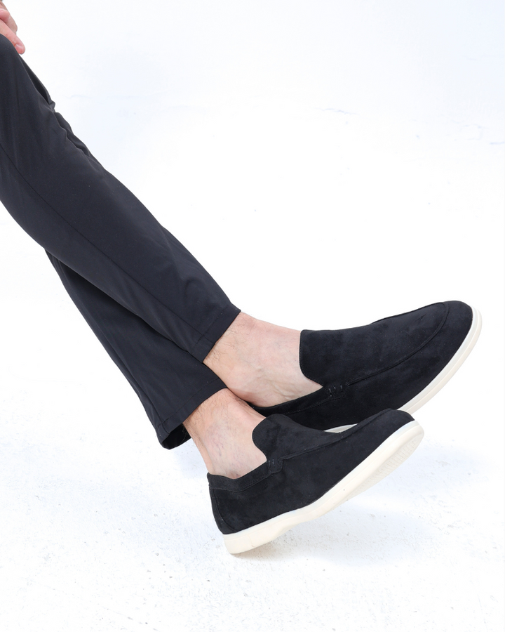 Alexis | Mocassin Homme en Daim Semelle Blanche