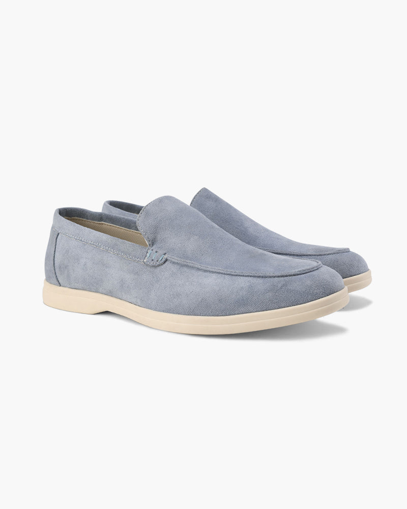 Alexis | Mocassin Homme en Daim Semelle Blanche