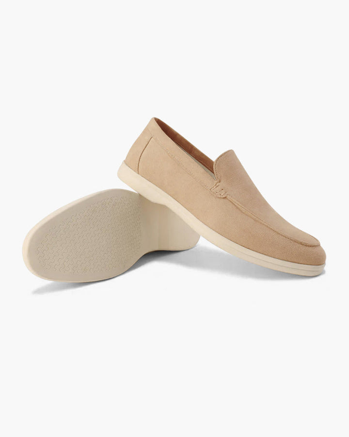 Alexis | Mocassin Homme en Daim Semelle Blanche
