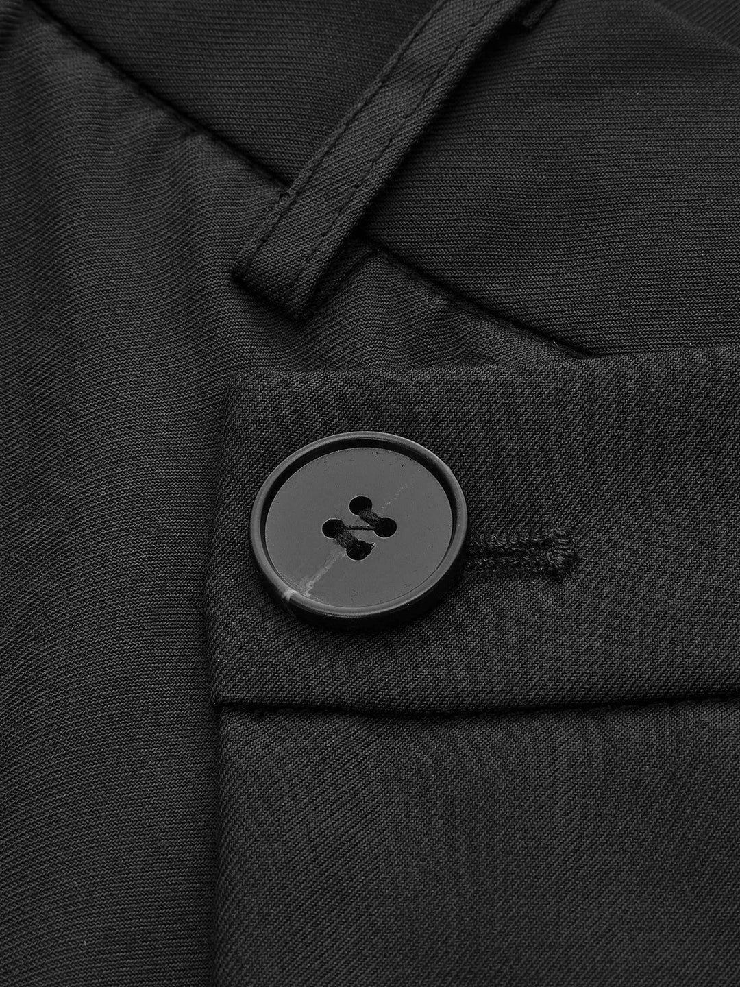 Alexis | Pantalon Large Noir Asymétrique Taille Boutonnée