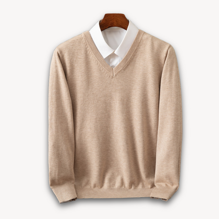 Alexis | Pull Col V Noir Manches Longues Coupe Ample