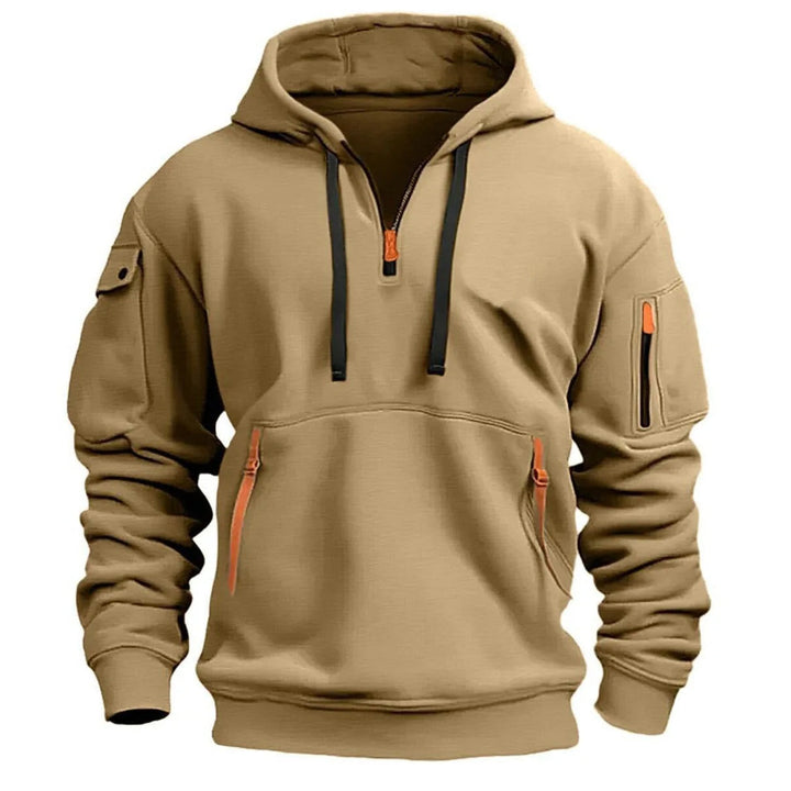 Alexis | Sweat à Capuche Zippé Noir Coupe Ample