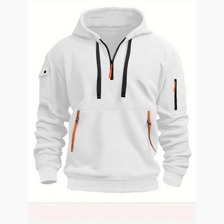 Alexis | Sweat à Capuche Zippé Noir Coupe Ample