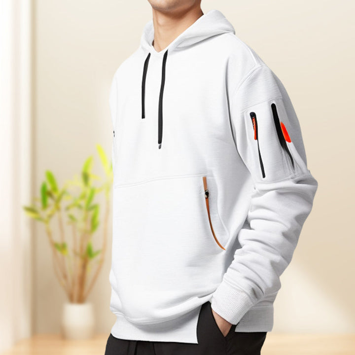 Alexis | Sweat à Capuche Zippé Noir Coupe Ample