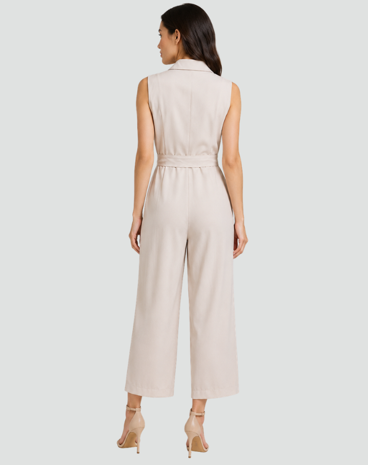 Alice | Combinaison Femme Portefeuille Sans Manches Jambe Large